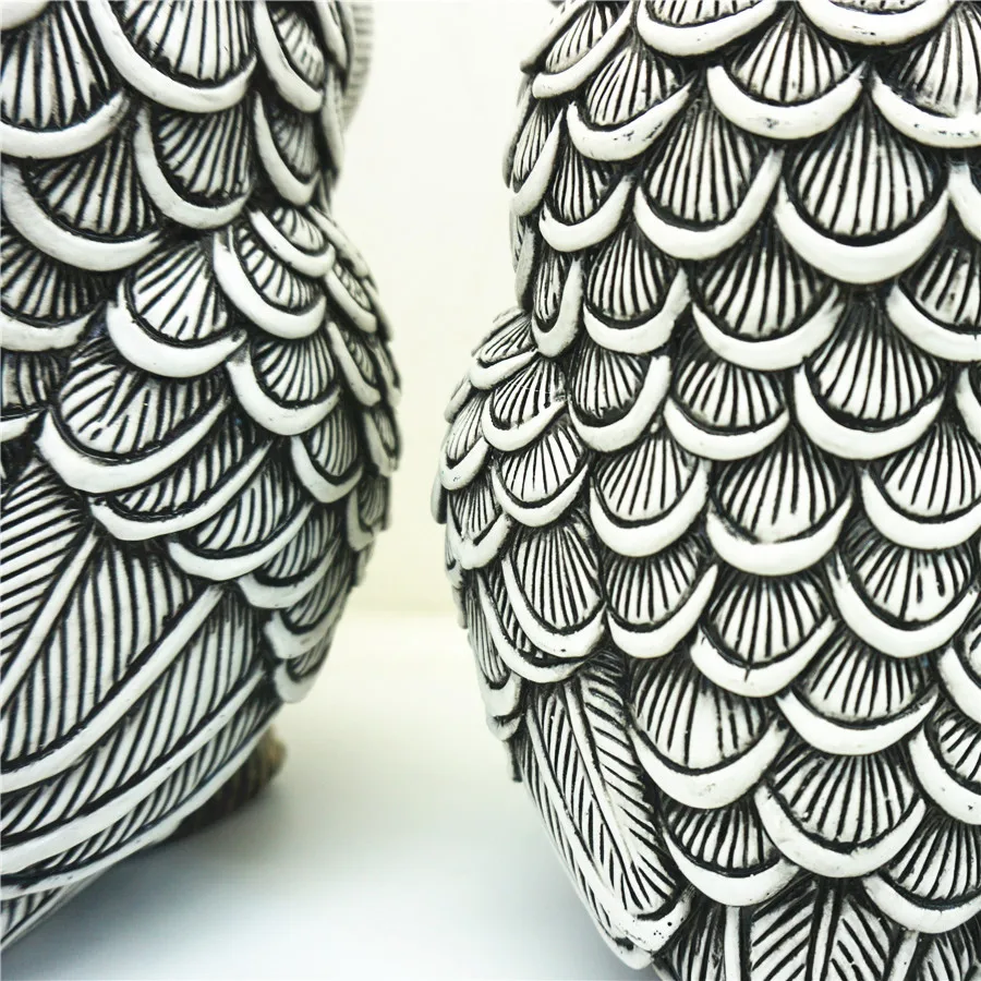 CUSTOM RESIN ANIMAL COLORFUL OWL TABLE DECORATION ORNAMENTS STATUES FIGURINES SCULPTURES FIGURINE TOY DOLL MODEL CRAFTS