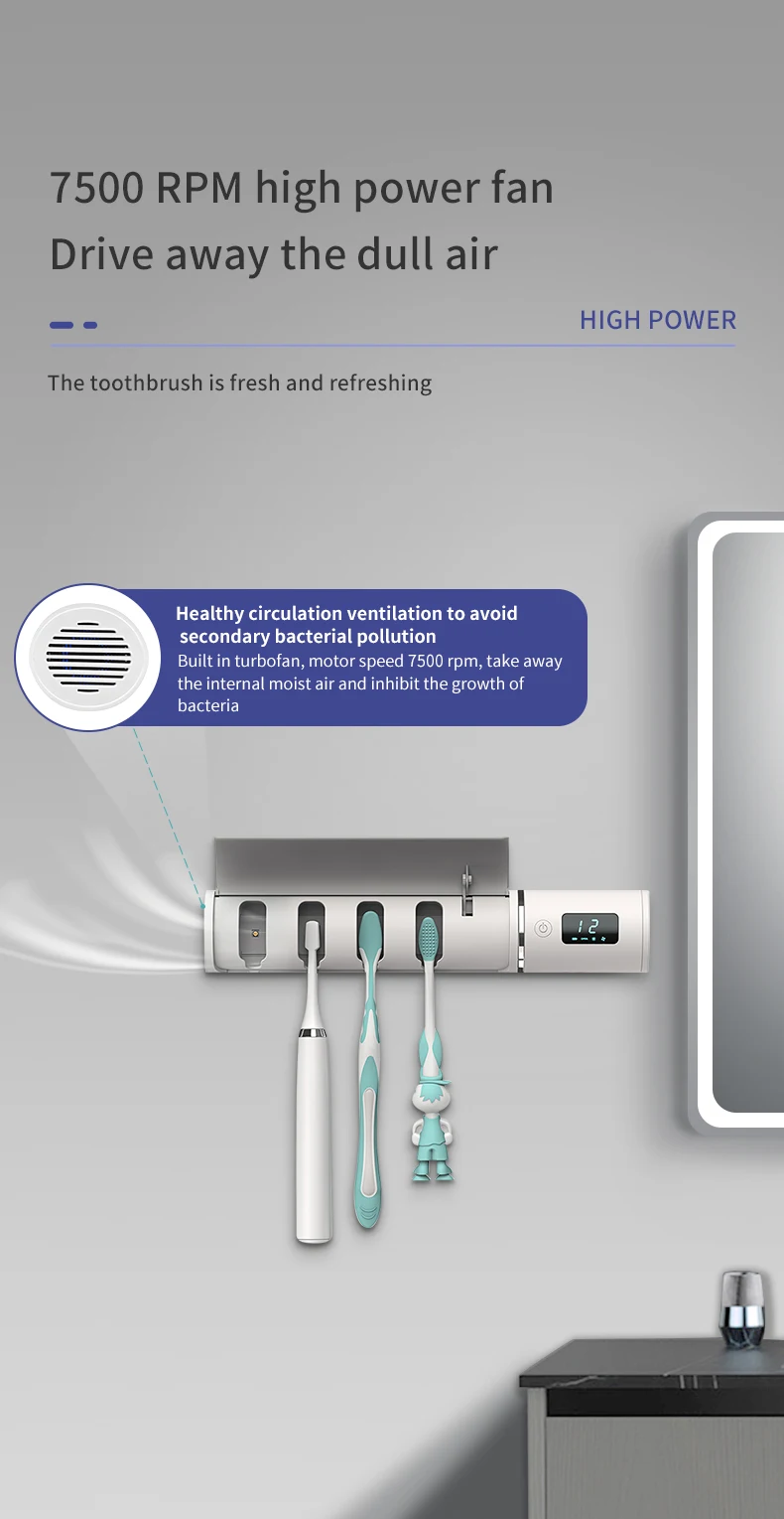 uv toothbrush holder