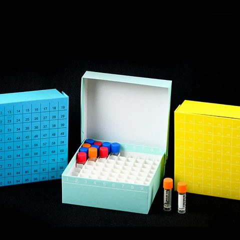 Lab Cryogenic Storage Boxes Cardboard Storage Freezing Box For Cryo Tube