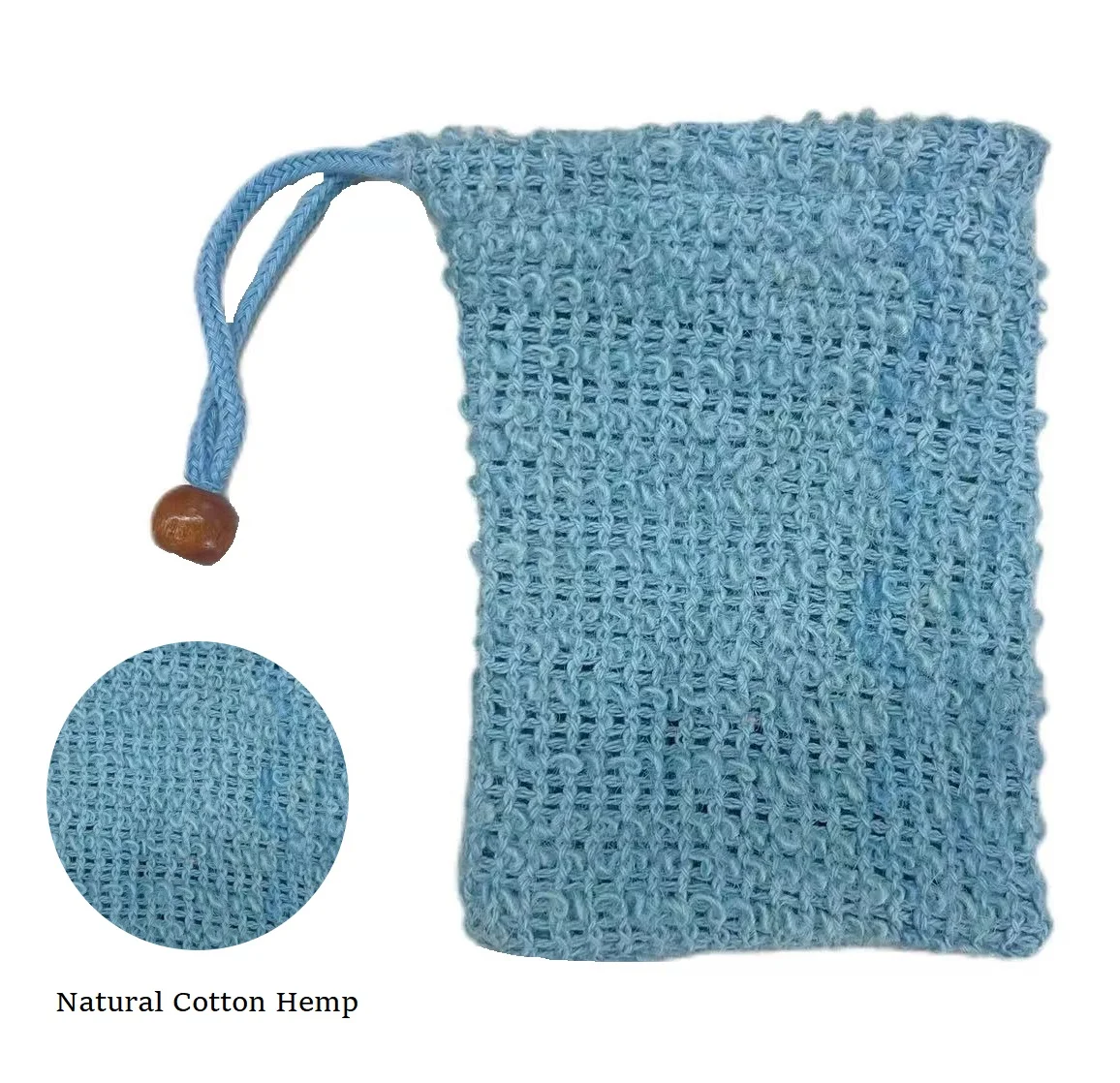 Colorful Cotton Linen Mesh Drawstring Soap Saver Bag Eco Cosmetic Bath Soap Pouch
