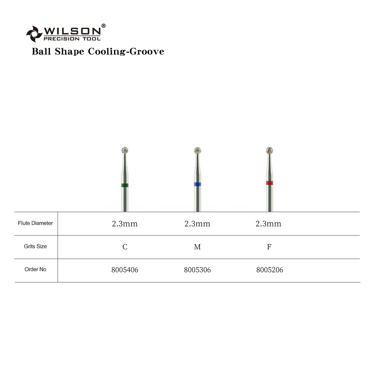 2.3mm Cooling- Groove Ball Shape Excellent Heat Dissipation nail polish tool OEM ODM safety nail drill bit diamond nail bits