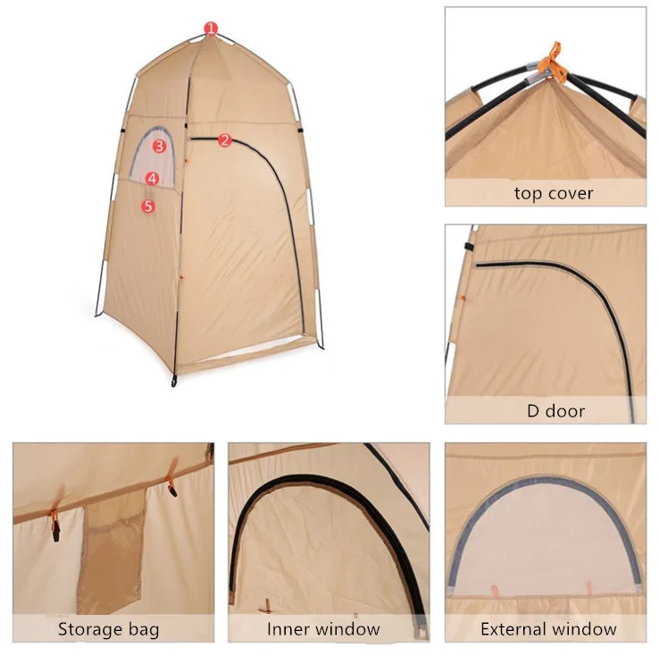 Outdoor Camping Portable Shower Toilet Up Tent Beach Dressing Changing Bathing Room Privacy Shelters Cabina ducha camping