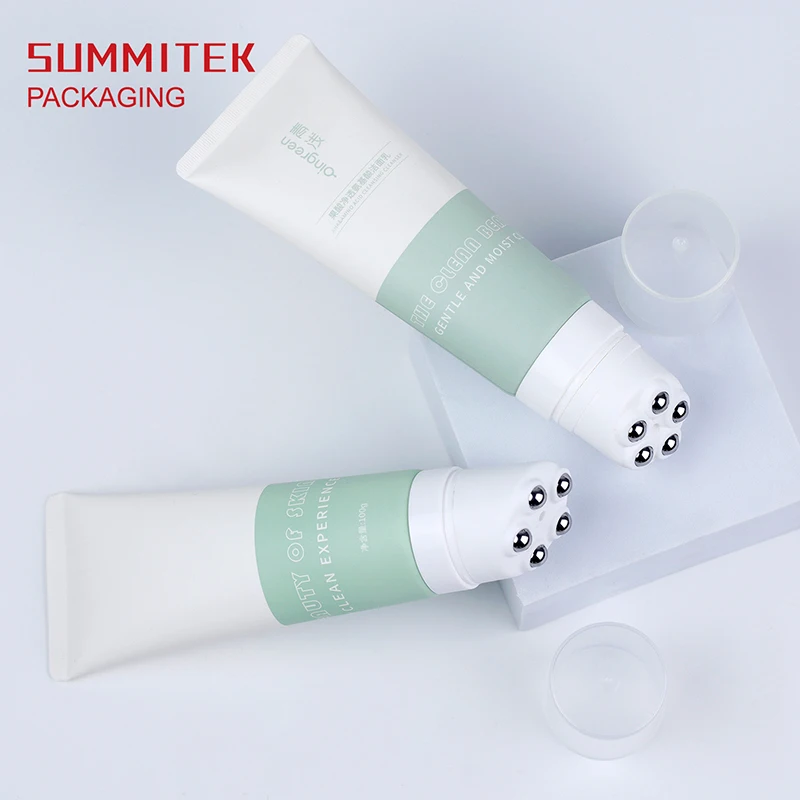 With 5 Roller Ball ApplicatorMassage Tube Packaging cosmetics tube containers and packaging plastic tube