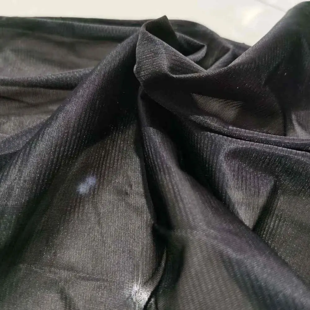 Polyester Knitting 30D Fashionable Wicking Tulle Fabric Factory Direct Sales of NO MOQ Black 100% Polyester Plain Dyed Knitted