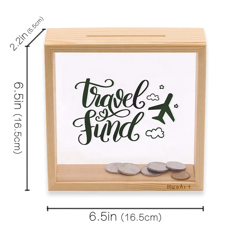 Decorative Wooden Piggy Banks Money Box Coin Bank Money Bank for Adults