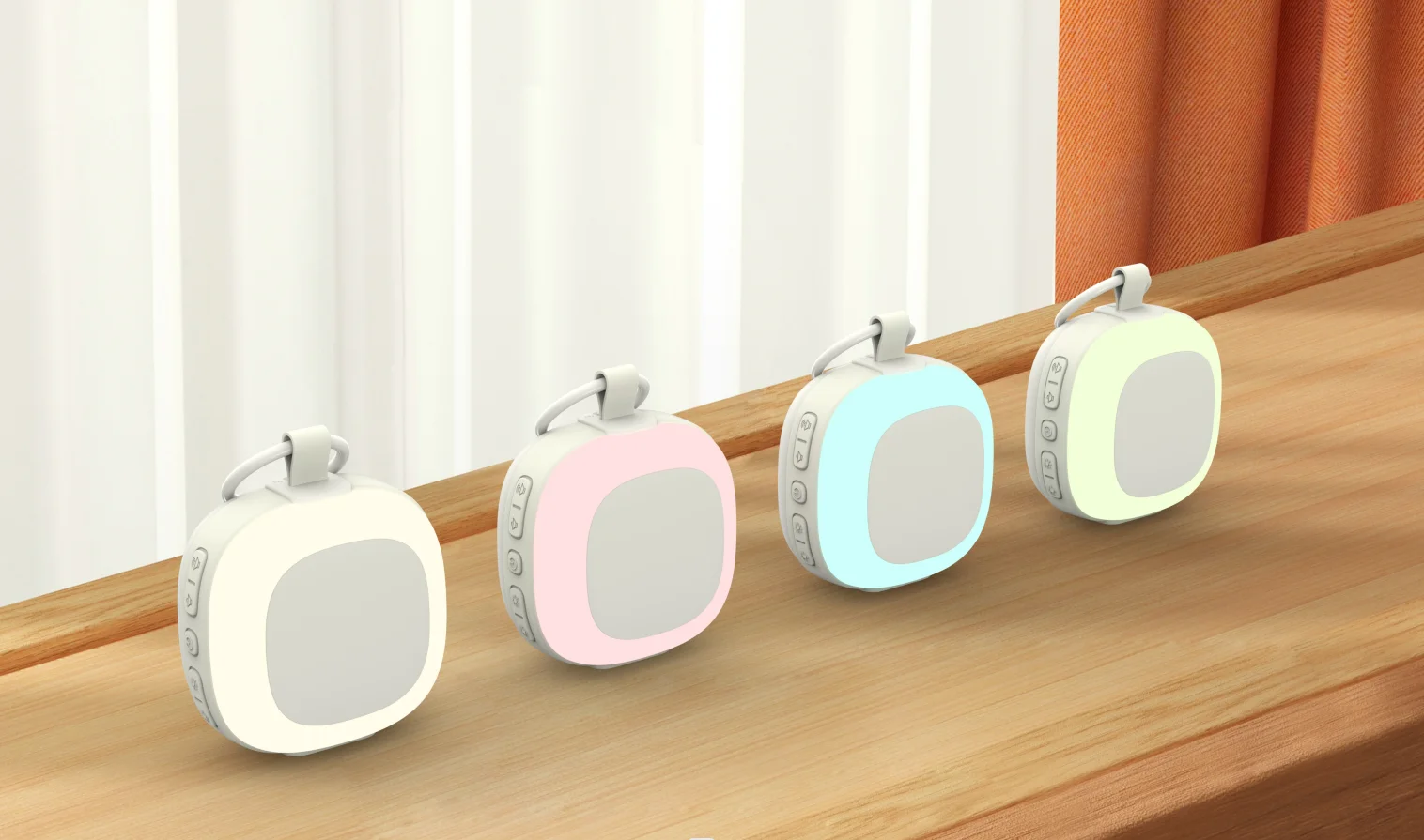 portable RGB night light with relaxing music machine ,white noise machine with sound sensing