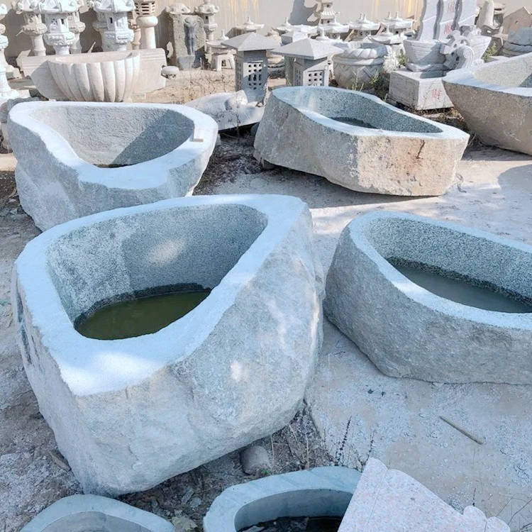 garden stone granite water trough garden decoration flower planters