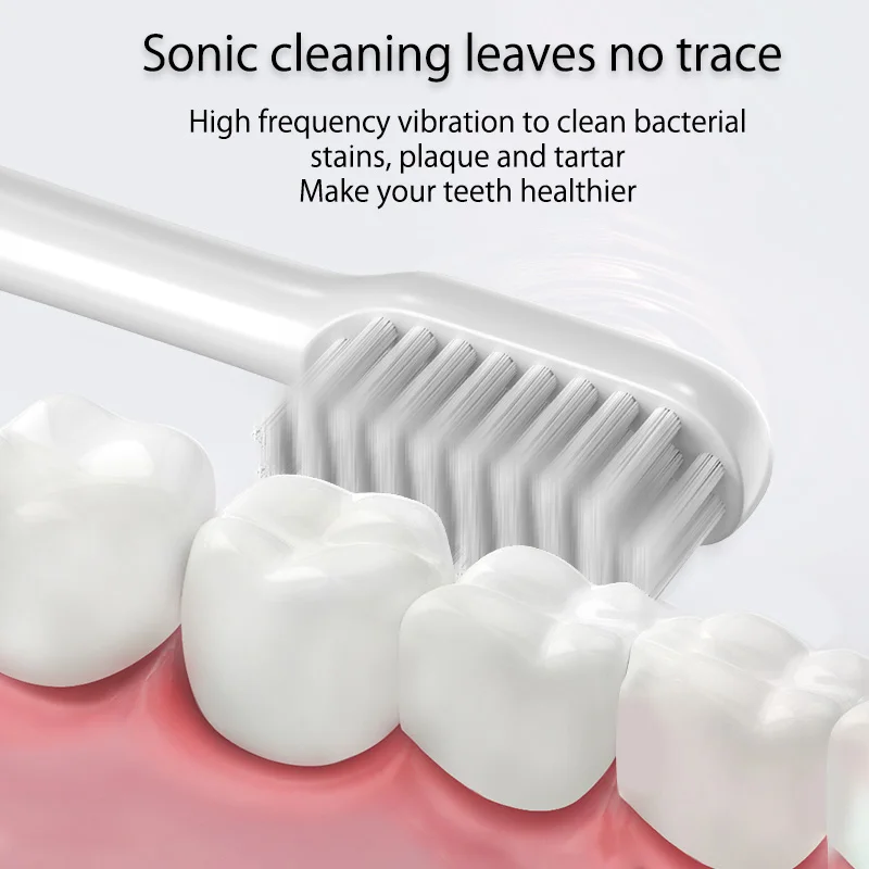 Electric toothbrush IPX7 waterproof grade DC rechargeable soft bristled toothbrush with 30 days of battery life