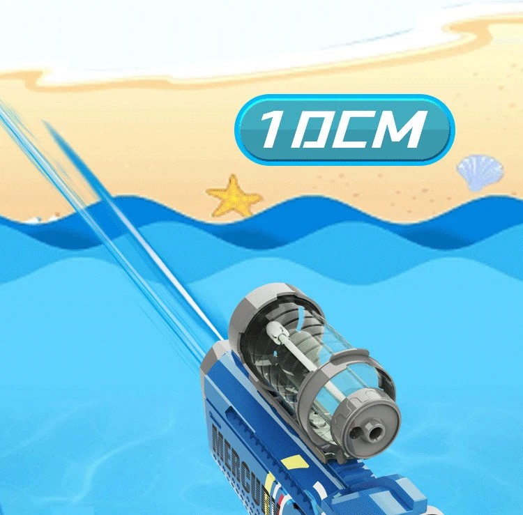 Battery-powered Water Gun Automatic Led Water Blaster Gun Electric Water Cannon Pool Shooting Toys with Light
