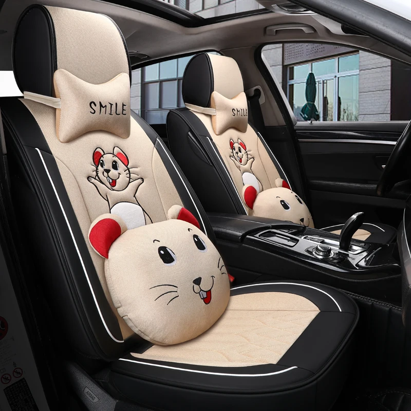 
Full Set(5 PCS) 2019 Car Accessories Auto Toyota Car Seat Cover For Seat Clean 