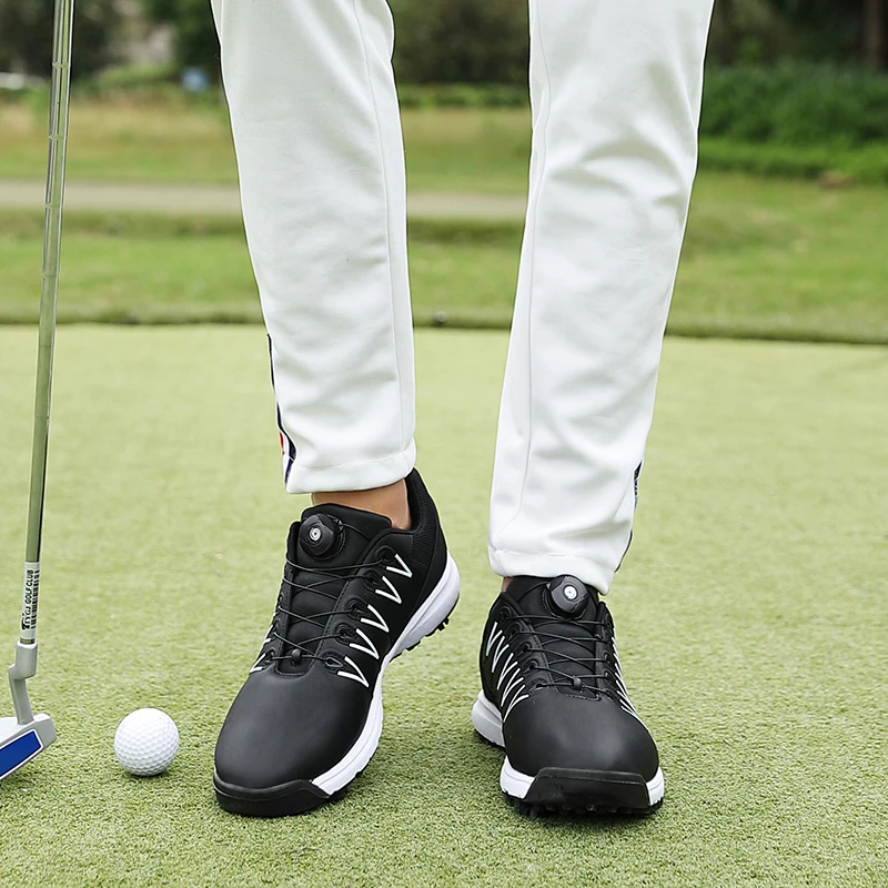 
Wholesale sports shoes Proffeshional self lacing big size golf shoes for men 