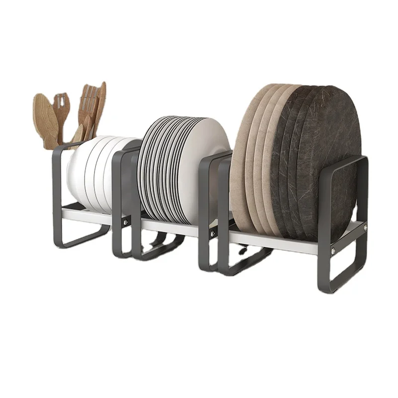 New Carbon Steel Dish Drying Rack Plate Storage Holder Multifunctional With Drainer Organizer Over The Sink For Kitchen And Home