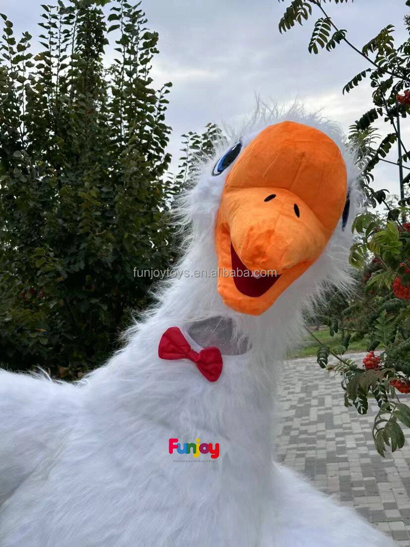 2/2.6 Meter Customized Animal Inflatable Goose Mascot Costume with Bow Tie