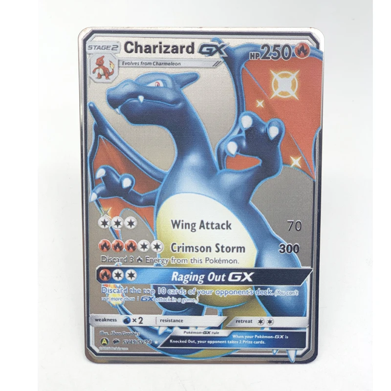 Vmax Gx золотые металлические карты DIY Charizard Card оптом английские Торговые Металлические игровые для детей подарок