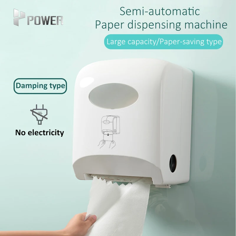 Environmentally Friendly Semi-automatic Toilet Reusable Paper Plastic Towel Wall Mounted Automatic Big Tissue Paper Dispenser