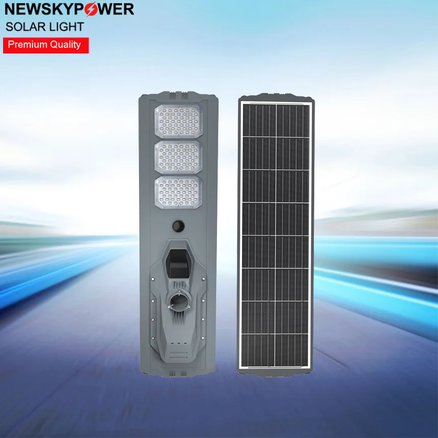 Outdoor Solar Street Lights Newsky Power All In One 300W High Lumens Led Solar Street Light For Commercial Use