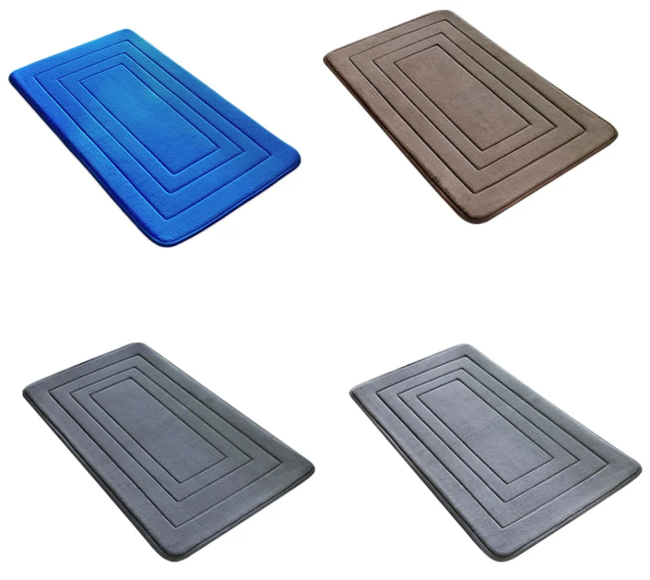 Fuper absorbent bath mat quick drying bathroom rug dry fast soft diatomite Memory foam bath mat with  non-slip