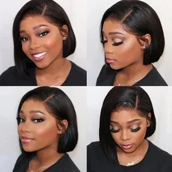 GS Wholesale Factory Price Short bob wig, 6a grade virgin hair 10-14' bob wigs for black women, 150% density lace front wigs