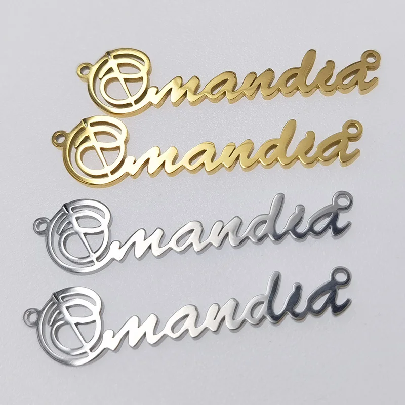 
Waterproof Gold Small Sew On Brand Stamped Ingraving Clothing Swimwear Swimsuits Scarf Metal Logo Plate Label Tag For Garment 