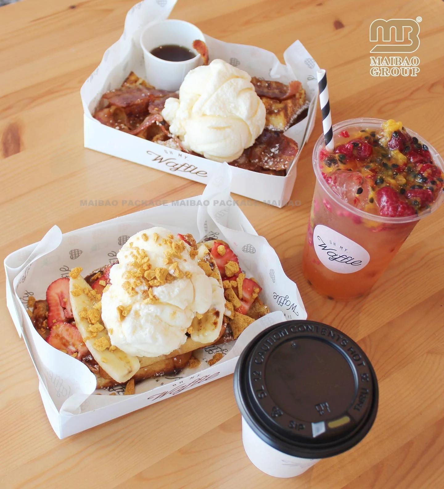 Оптовая продажа биоразлагаемый лоток для пищевой бумаги