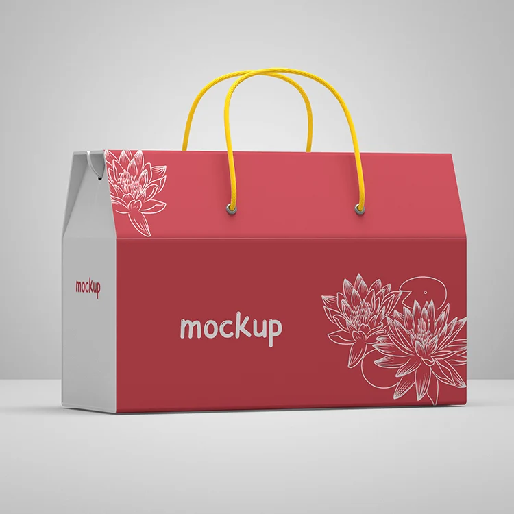 Custom Luxury Art Paper Recyclable Brown Herschel Kikuu Twist Handle Shopping Bag Packaging