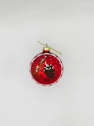 2023 New HotDesign Glass Ball Ornaments Christmas Glass Ball Red Irregular Striped Glass Ball Ornaments Christmas Tree Ornaments