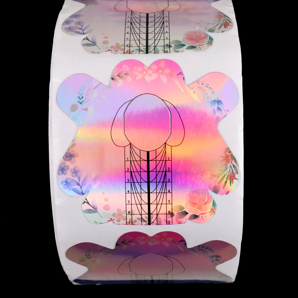 300pcs Rolls reusable aluminium gel nail form roll paper private label nail forms