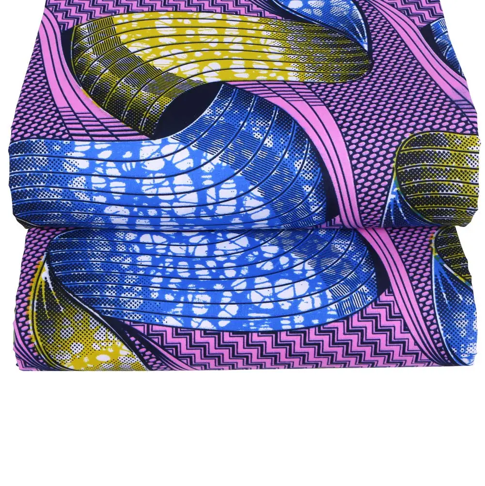 African Wax Prints Fabric New Ankara Bazin 6 Yards African Fabric for Party Dress