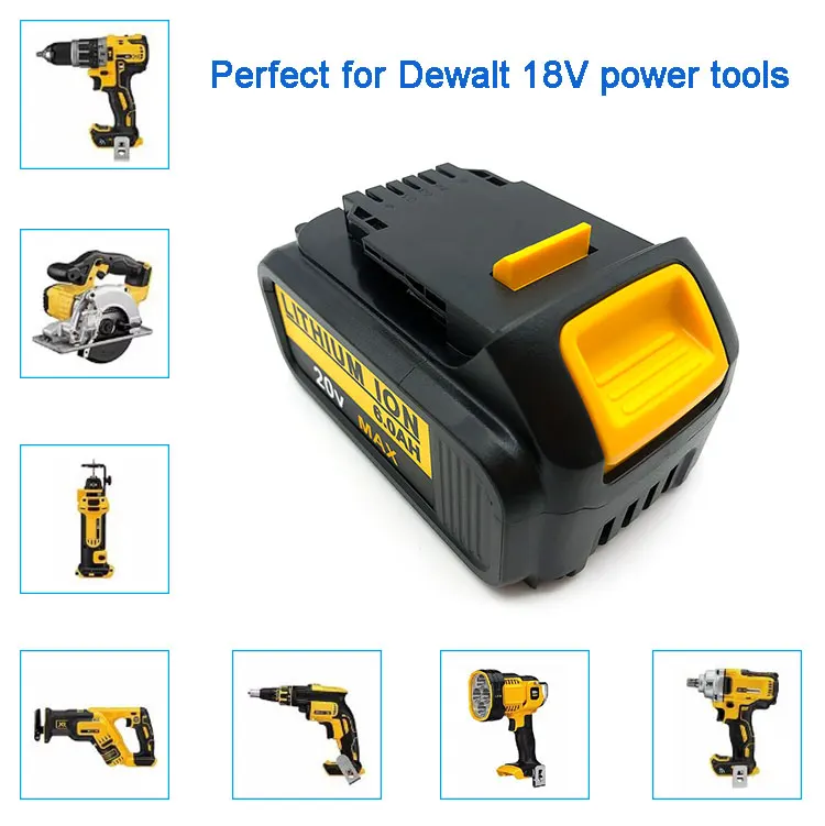 20V 18V replacement lithium battery for dewalts 20v power tool DCB200 DCB204 DCB205 DCB206 DCB180 DCB182 DCB183