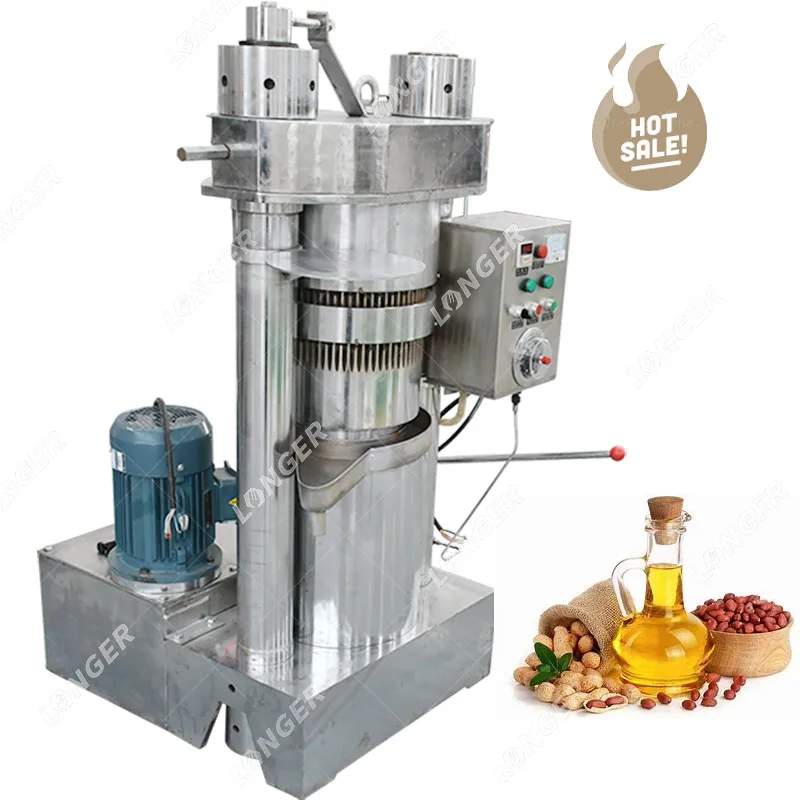 Commercial Factory Price Cotton Black Seed Olive Oil Cold Filter Squeezing Machinery Sesame Soybean Hydraulic Oil Press Machine