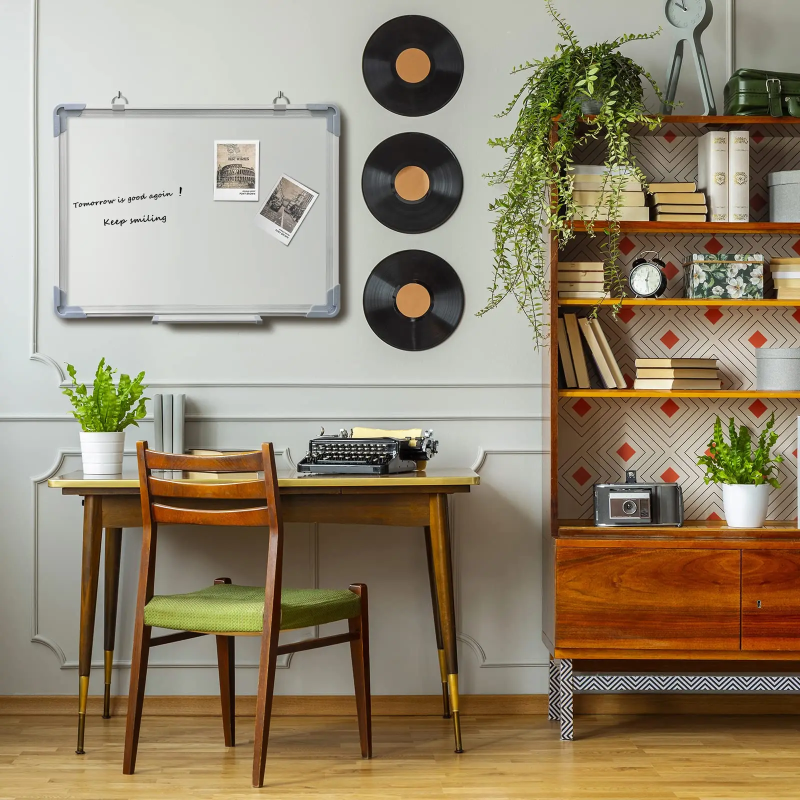 Custom Hanging Single Sided Aluminum Frame  Kids School Magnetic Dry Erase White Board