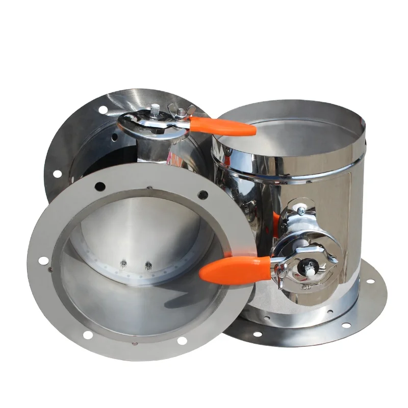 Double Flange Air Flow Control Damper with Handle Quadrant