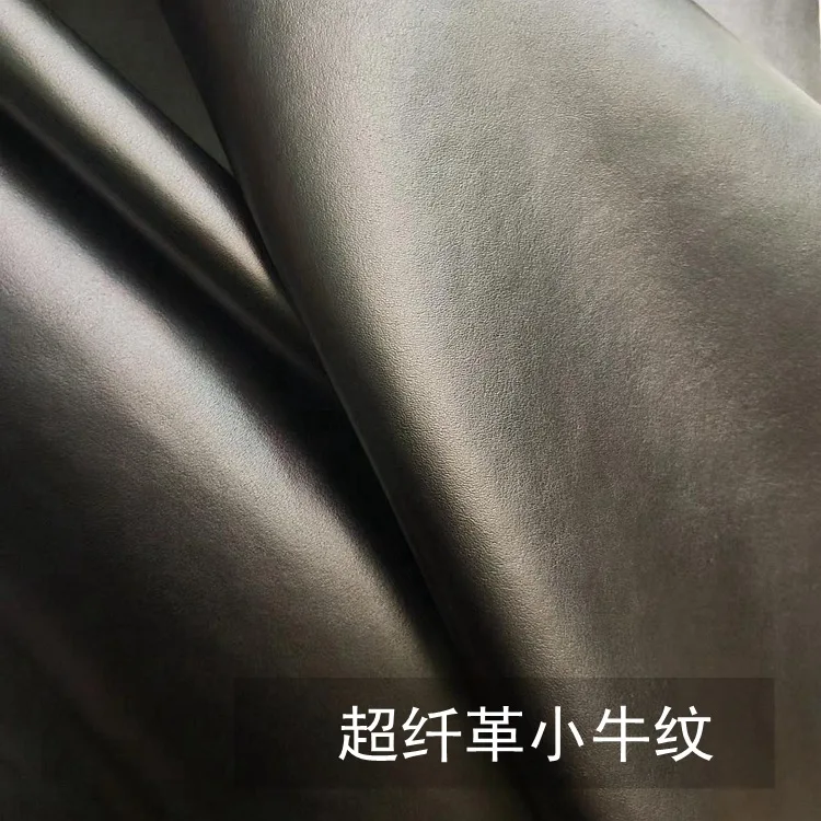 High quality Fashion faux Cow pattern 203 colors Microfiber PU Synthetic leather fabric thick 0.8-1.4 mm for belts, shoes, bags