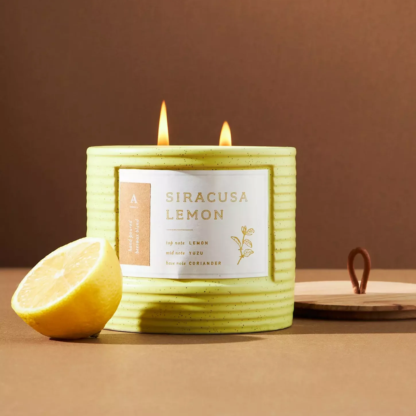 Manufactured unique customized logo candle vessels jars matte yellow ceramic candle jars for candles with wooden lid