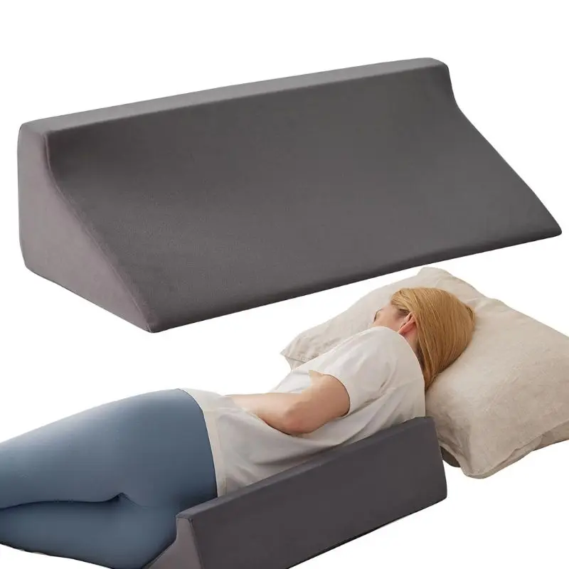 Memory Foam Bed Wedge Pillow Side Pillow for Sleeping on Side