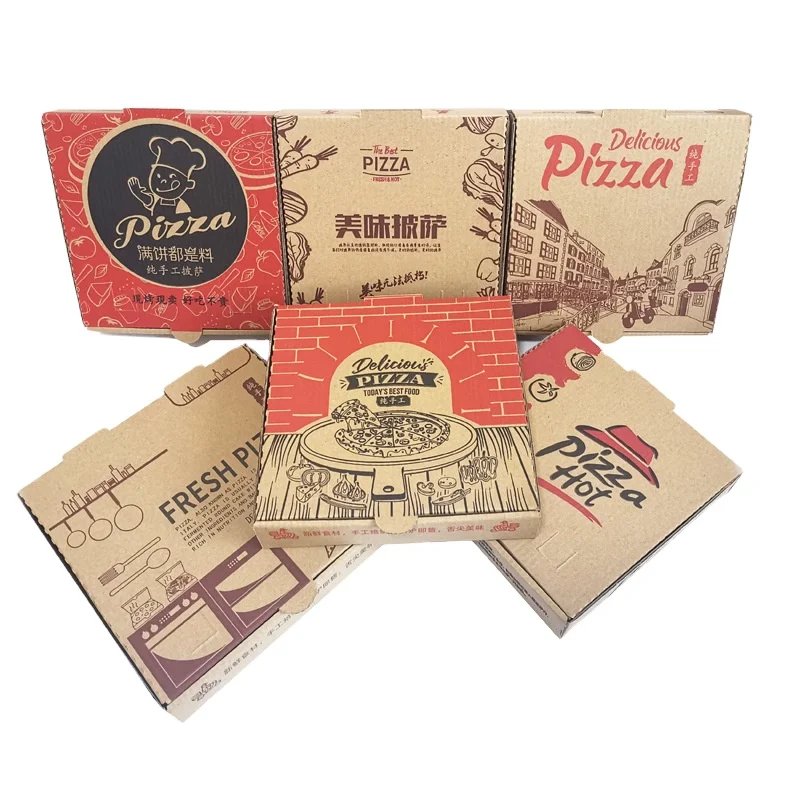 Cheap Price  Custom Logo 12 16 18 Inch Pizza Box Corrugated Box Packaging Pizza Box Take Away