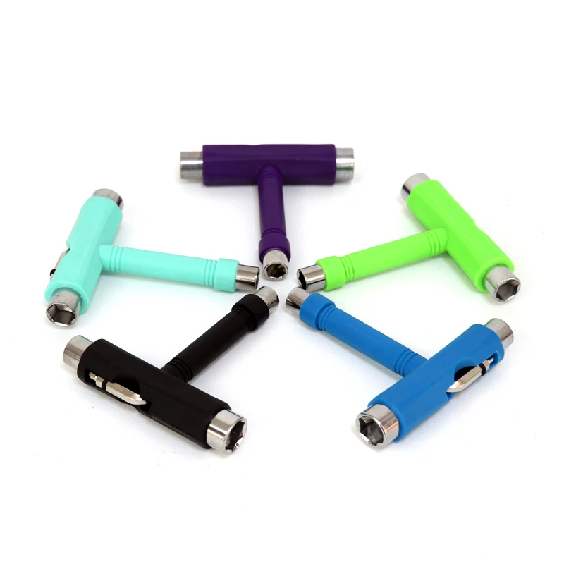 Wholesale Cheap T Shape Custom Multifunction Skateboard Tools