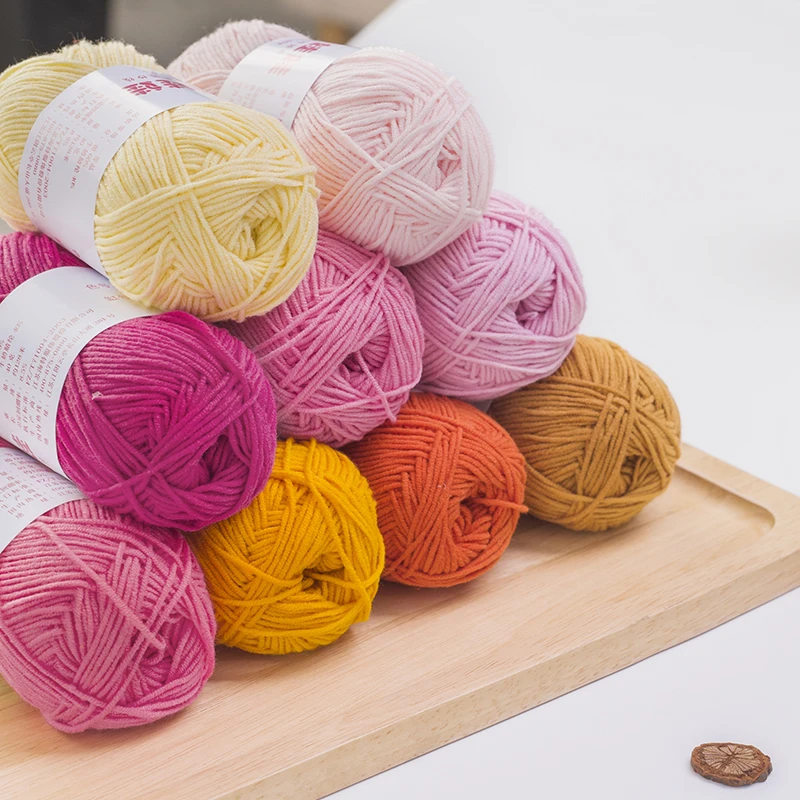 Разноцветная крашеная акриловая молочная пряжа Yarncrafts из смешанного