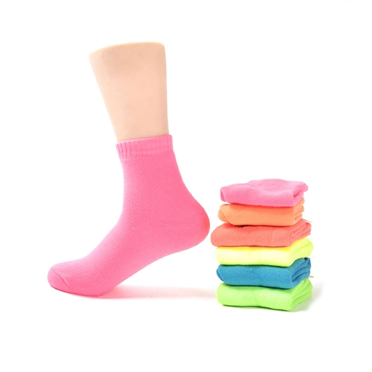RL-B1108 neon colored socks neon crew socks for sale