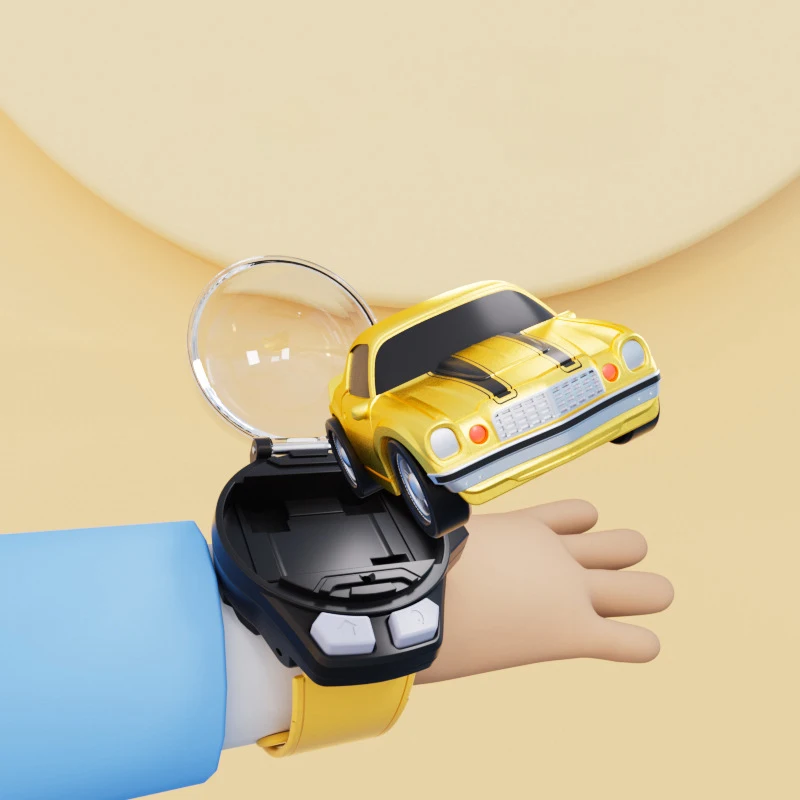2.4G Mini Watch Control Car Cute RC Car Accompany Birthday Christmas Watch RC Car Toy With remote control for Boys Kids