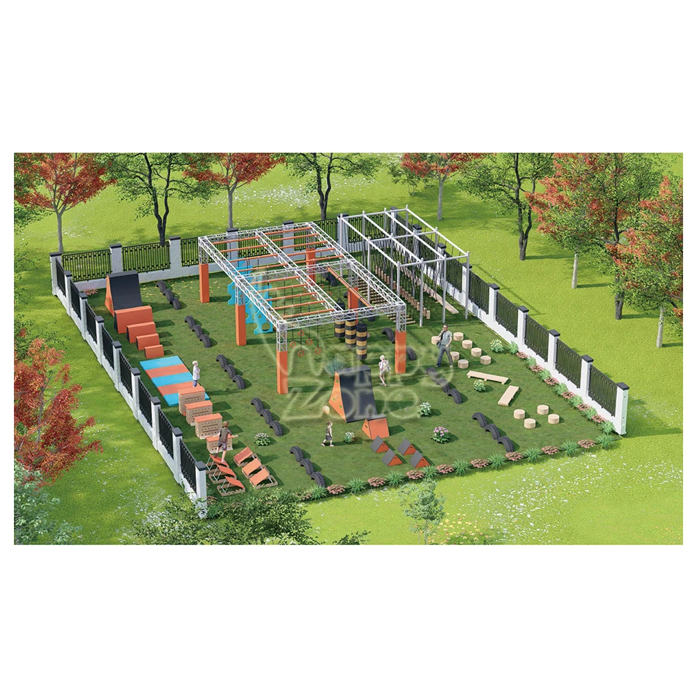 Customized  Indoor/Outdoor Parkour Gym Training Ninja Warrior Course Parkour Equipment Obstacle course tunnel for Adventure park
