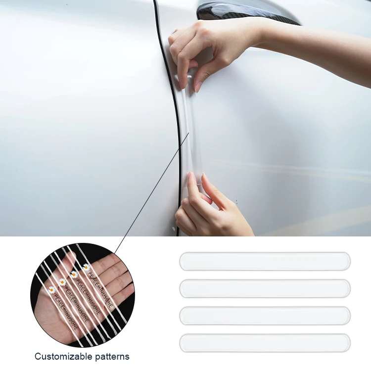 ZY Custom Logo Car Door Handle Bowl Sticker Scratch Protective Car Door Sticker