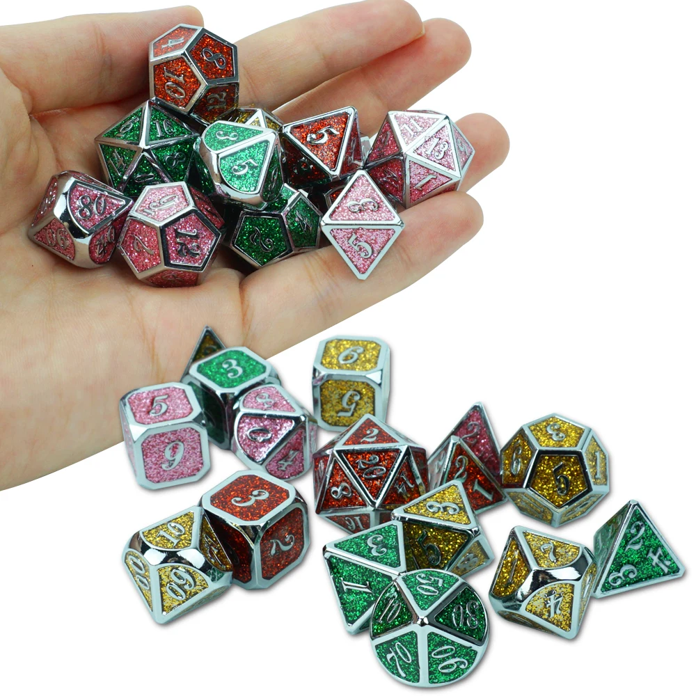 Professional Custom Luxury Metal Dice 4D 6d Dungeons & Dragons Beer Game Card Game Exclusive Dice Set