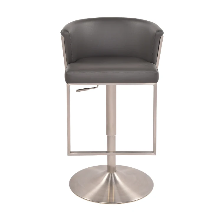 Factory Supplying sillas de barra Adjustable kitchen Reinforcing Bar High Chairs With Back