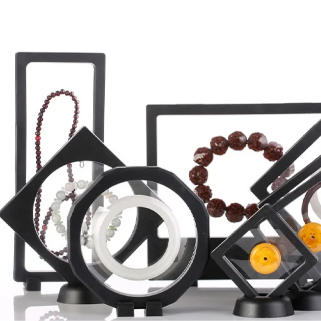 Clear film oxidation resistant silver jewelry box Jewelry suspension box PE film suspension box