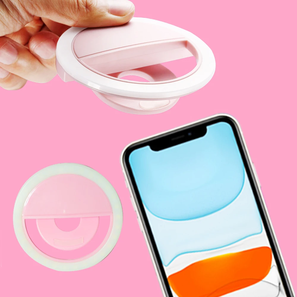 2020 Newest Best Camera Mobile Phone Aros De Luz Led Par Fot Selfi Battery 3-Level Brightness Makeup Led Selfie Ring Light