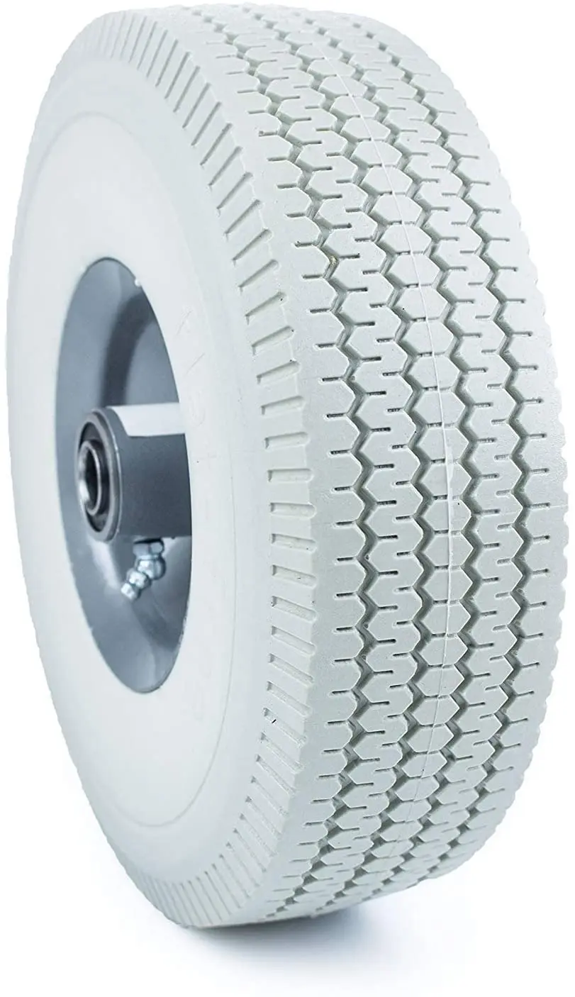 10in 4.10 3.50-4 Using Go Truck Cart Utility Wagon Wheel Flat Free Tire Wheel PU foam tire Solid airless wheel