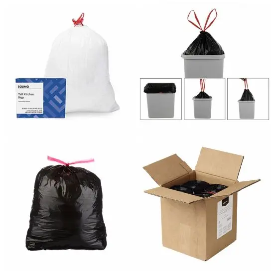 Wholesale large strong biodegradable garbage trash bag with