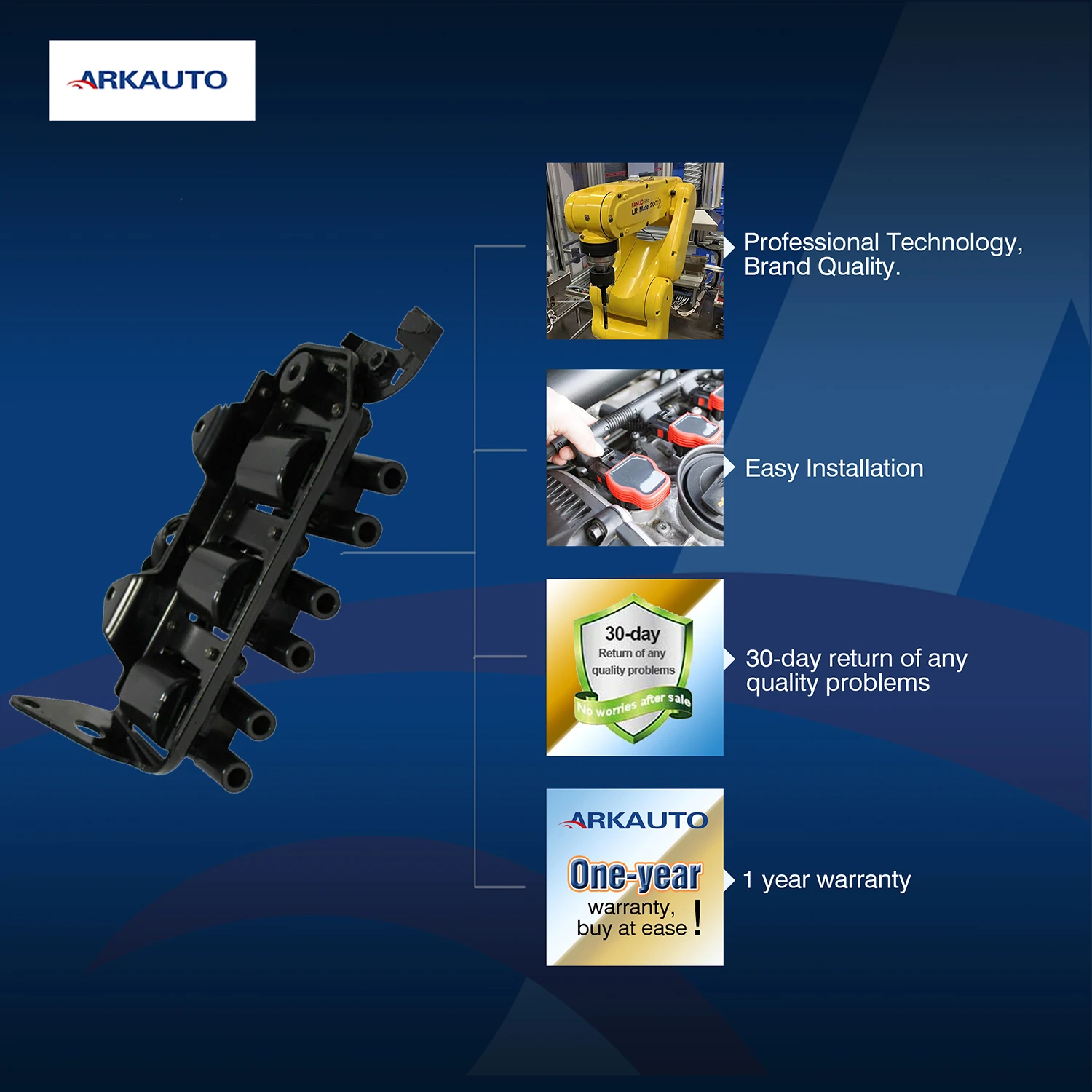 IGNITION COIL 27301-37150 2730137150 UF-498 UF498 C1501 FOR HYUNDAI Coupe Sonata Trajet Santa FE Tucson KIA Sportage 2.7 G6BA