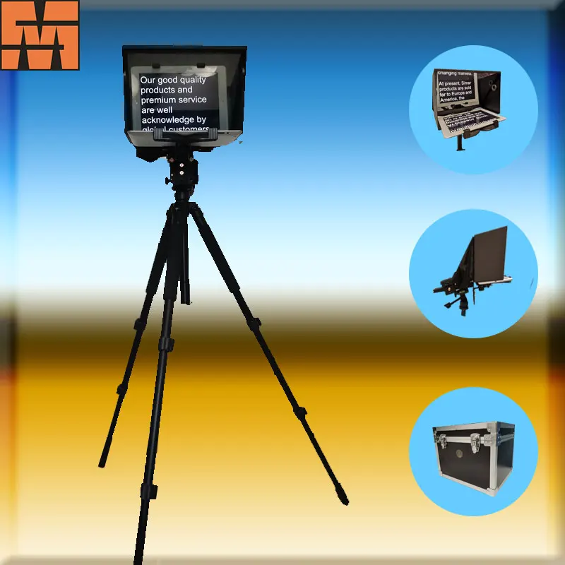 
the most portable and affordable mobile phone and tablet ipad studio teleprompter 